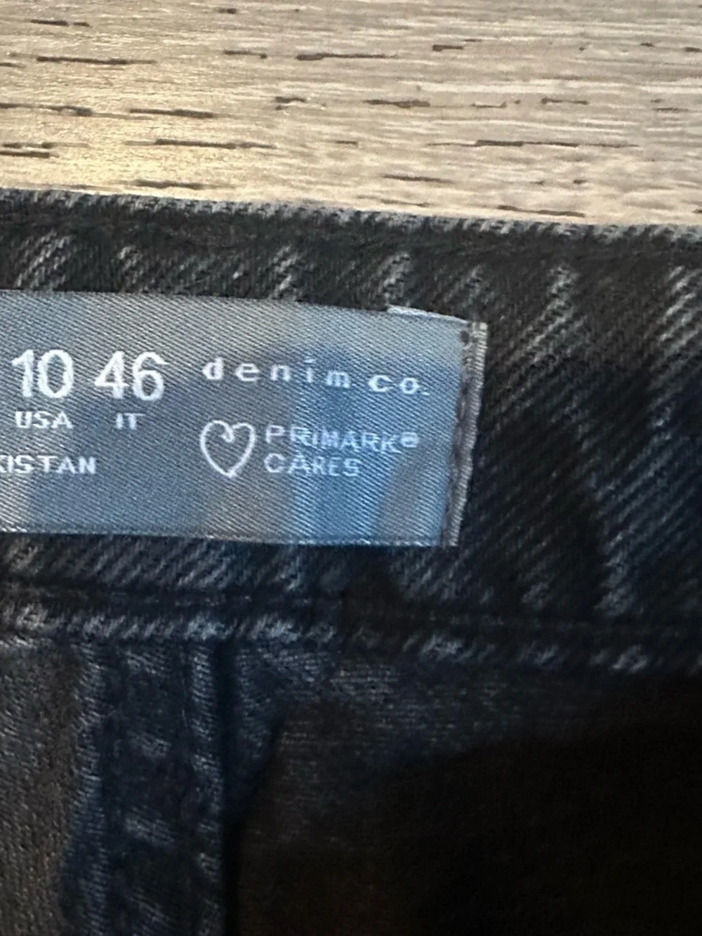 Primark Black Straight Leg‎ Jeans Women’s Size 10 High Rise Classic Dark Denim